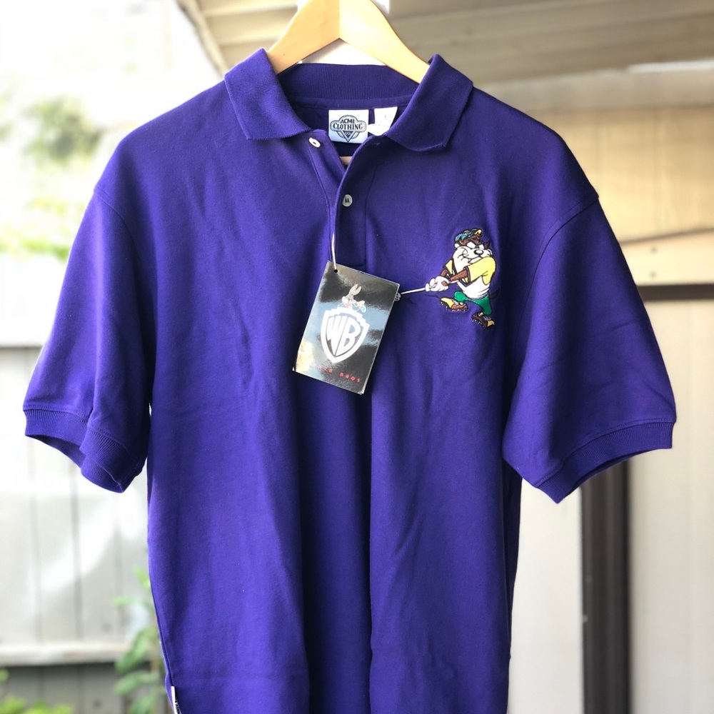 Vintage Taz polo with tags new L